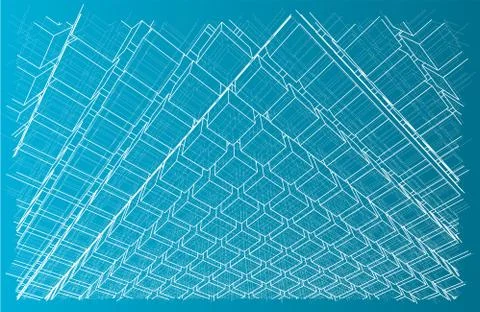 Abstract boxes background. Vector illustration Stock Illustration