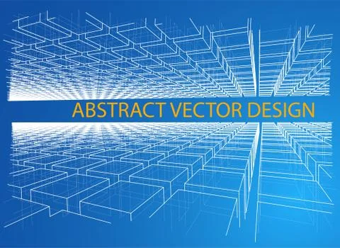 Abstract boxes background. Vector illustration 스톡 일러스트