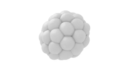 An abstract brain-like figure moves and changes shape in space Stock Footage 130176449