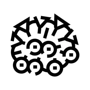 Abstract brain icon representing artificial intelligence and thinking process Stockillustratie