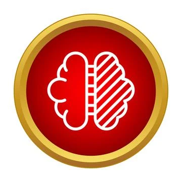 Abstract brain icon symbolizing logic and thinking Illustrazione stock