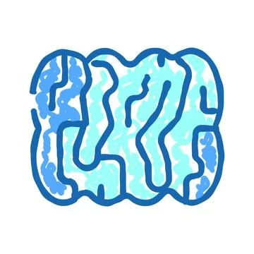 Abstract brain lines forming a complex maze concept Illustrazione stock