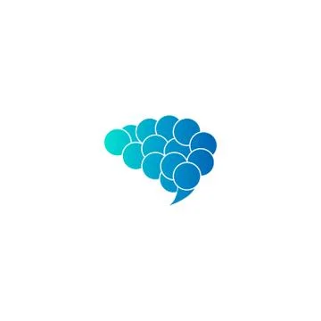 Abstract brain logo icon template vector Stock Illustration