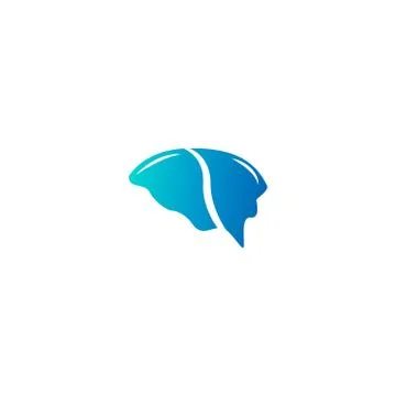 Abstract brain logo icon template vector Illustrazione stock
