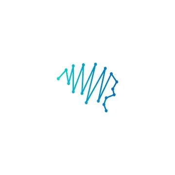 Abstract brain logo icon template vector Stock Illustration