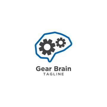 Abstract brain logo template Stock Illustration