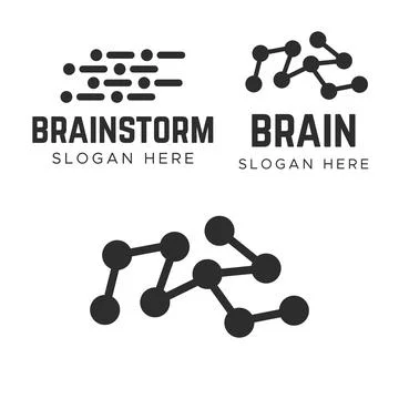 Abstract brain logotype. Globe idea vector logo Stock Illustration