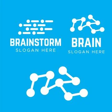 Abstract brain logotype. Globe idea vector logo Illustrazione stock