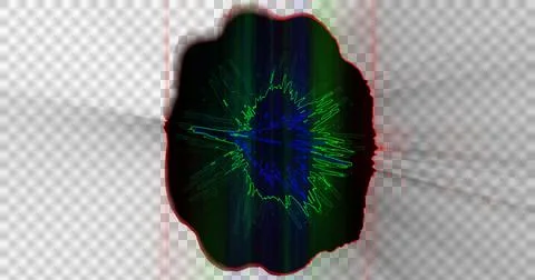 Abstract brain scan with neural network activity visualization. 3D medical Stock Illustration