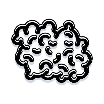 Abstract brain showing creative mind and thinking process Illustrazione stock