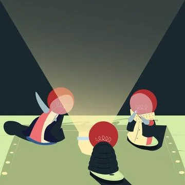 Abstract Brainstorming Problem Solutions, Careful Thinking Concept, Critical Stock Illustration