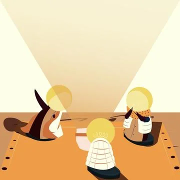 Abstract Brainstorming Problem Solutions, Careful Thinking Concept, Critical Stock Illustration