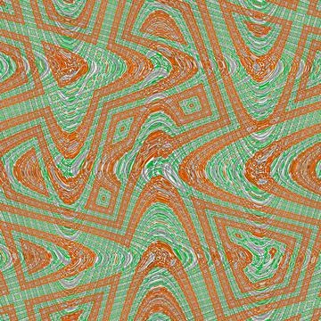 Abstract break zigzag green tropical forest pattern with waves. Colorful text Stock-Illustration