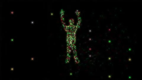 Abstract Breakdance Dancer Hologram Animation. Virtual Reality. 4K Stock Footage 202130966