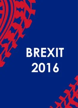 Abstract brexit 2016 background with tire design Stock Illustration