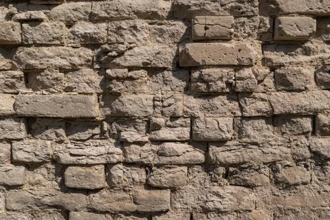 Abstract brick background. Old white brick wall. Architectural elements. Stock Photos
