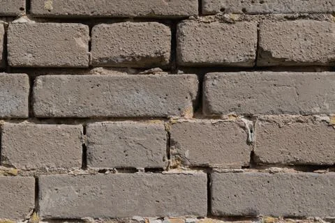 Abstract brick background. Old white brick wall. Architectural elements. Hori Stock Photos