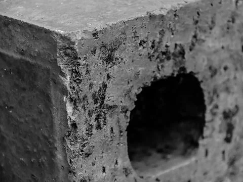 Abstract brick with core hole Stock Photos