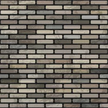 Abstract brick wall seamless Stock Illustration