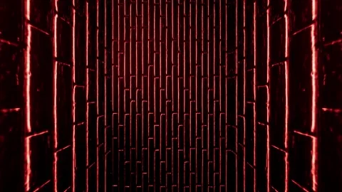 Abstract brick wall texture animation with camera move down. Concept chimney Stock Footage 246677070