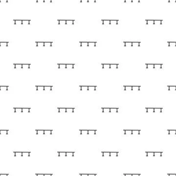 Abstract bridge construction repeating pattern on white Stock Illustration