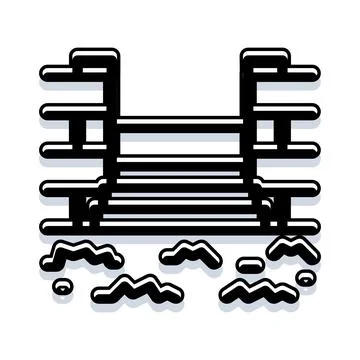 Abstract bridge design showing connection and engineering concept Stock Illustration