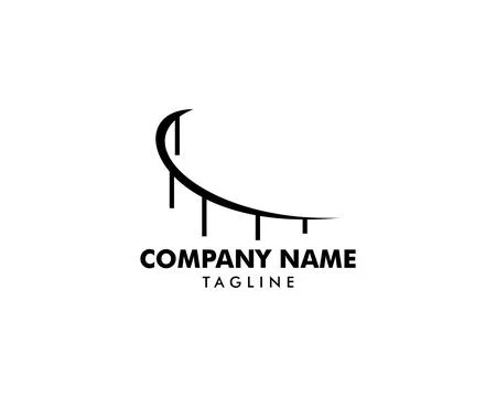 Abstract bridge logo design template Stock Illustration