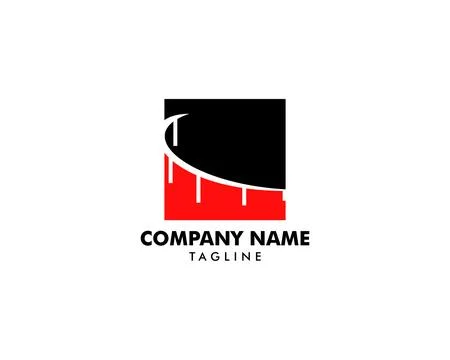 Abstract bridge logo design template Stock Illustration