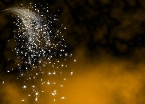 Abstract Bright and Glittering Falling Star Tail Stock Illustration
