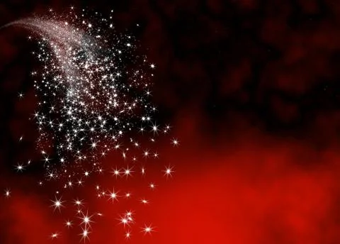 Abstract Bright and Glittering Falling Star Tail Template Stock Illustration