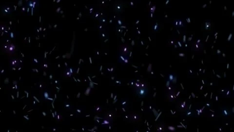 Abstract bright background of flying blue purple glowing light fire sparks .. Stock Illustration