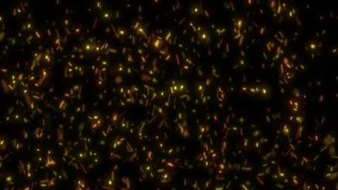Abstract bright background of flying yellow glowing orange fire sparks from.. Stock Footage 253221733