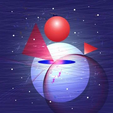 Abstract bright background of geometric objects Stock Illustration