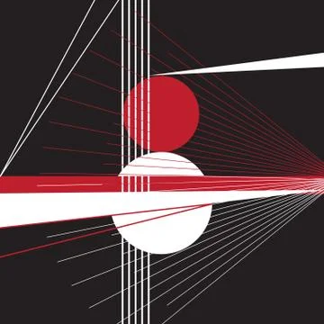 Abstract bright background with geometric objects 스톡 일러스트