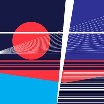 Abstract bright background with geometric objects 스톡 일러스트