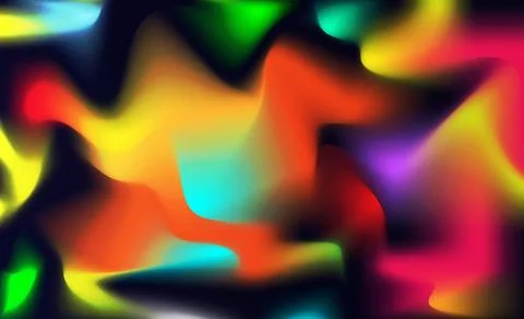 Abstract bright background with gradient waves and grainy texture, rainbow .. Stock Illustration
