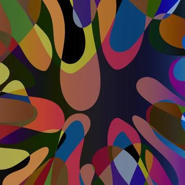 Abstract bright background of many smooth elements.3d. Stock Illustration