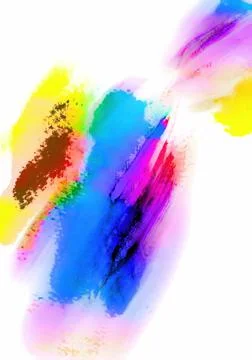 Abstract bright background multicolored splashes of paints digital imitation Stock Illustration