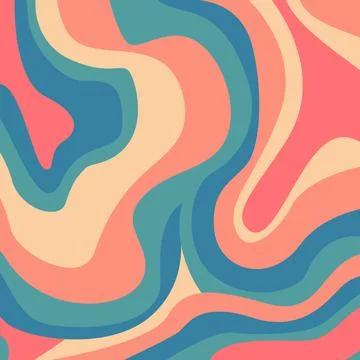 Abstract bright background, multicolored wavy lines - Vector Stock Illustration