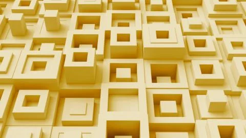 Abstract bright background with simple shapes at random height. Low contrast  Stock Illustration