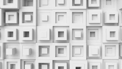 Abstract bright background with simple shapes at random height. Low contrast  Stock Illustration