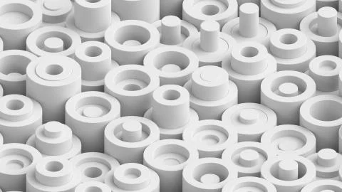 Abstract bright background with simple shapes at random height. Low contrast  Stock Illustration