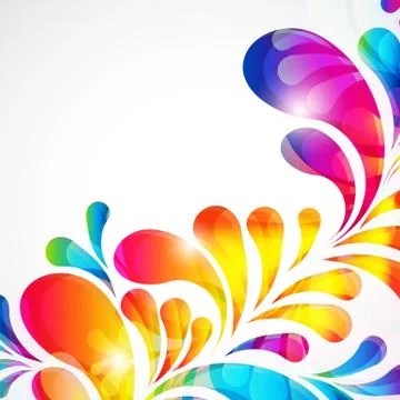 Abstract bright background with teardrop-shaped arches. Stock Illustration