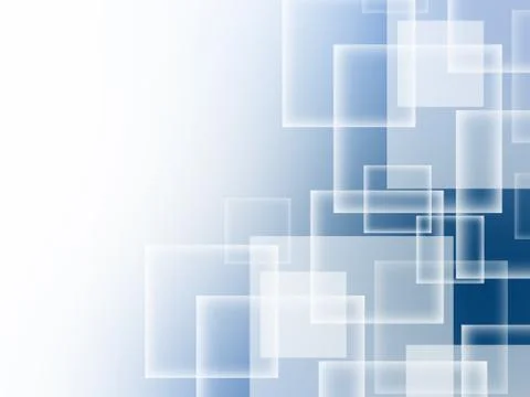 Abstract bright blue background with squares Stock Illustration
