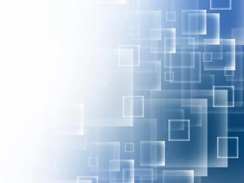 Abstract bright blue background with squares Stock Illustration