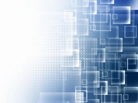 Abstract bright blue background with squares Stock-Illustration