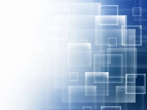 Abstract bright blue background with squares Stock Illustration