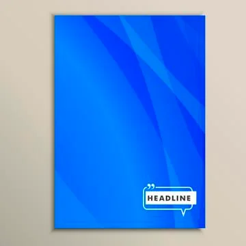 Abstract bright blue background with white lines Stock Illustration