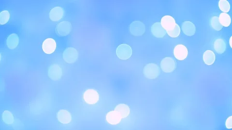 Abstract bright blue bokeh lights on smooth defocused turquoise background Vídeo Stock 100229536