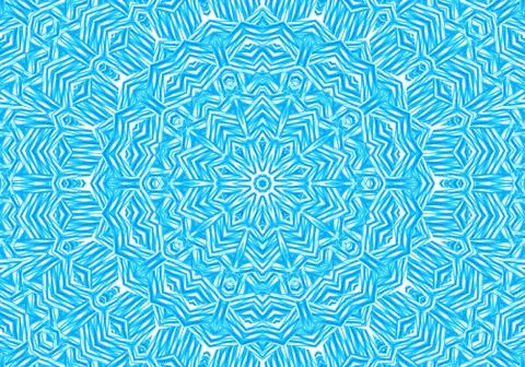 Abstract bright blue concentric pattern 库存插图